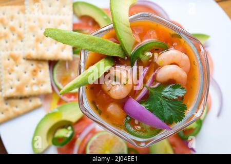 Mexican shrimp cocktail Stock Photo