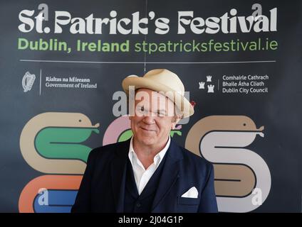 American-Irish actor John C. Reilly during a photocall for St. Patrick's Festival International at The Gravity Bar in The Guinness Storehouse, Dublin. John will appear in the national St. Patrick's Day Parade in Dublin on March 17, alongside Grand Marshal's Paralympic gold medal swimmer Ellen Keane and Olympic gold medal boxer Kellie HarringtonPicture date: Wednesday March 16, 2022. Stock Photo