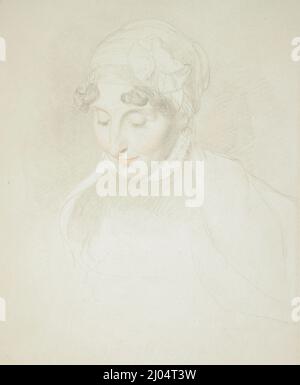 Portrait of a Lady. Thomas Lawrence (England, Bristol, 1769-1830). England, circa 1790-1795. Drawings. Graphite and red chalk Stock Photo