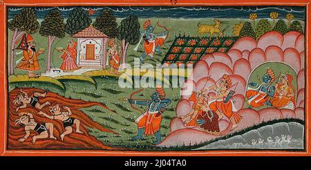 Episodes in the Panchavati Forest, Folio from a Ramayana (Adventures of ...