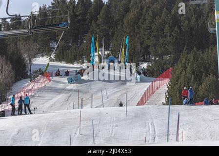 Avet ski slope in Soldeu Andorra Stock Photo Alamy