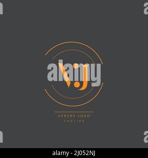 Luxury modern VJ Initial Letter Business Logo Design Alphabet Icon Vector Symbol. Stock Vector