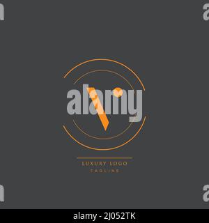 Luxury modern V Initial Letter Business Logo Design Alphabet Icon Vector Symbol. Stock Vector