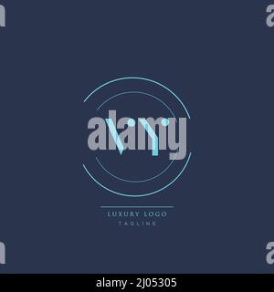 Luxury modern VY Initial Letter Business Logo Design Alphabet Icon Vector Symbol. Stock Vector