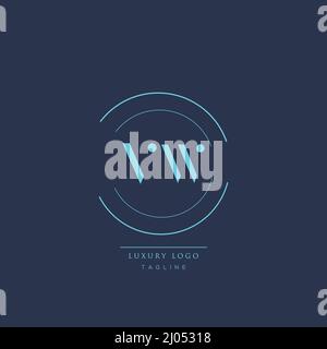 Luxury modern VW Initial Letter Business Logo Design Alphabet Icon Vector Symbol. Stock Vector
