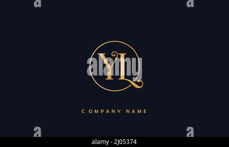 YL or ly alphabets letters logo monogram Stock Vector