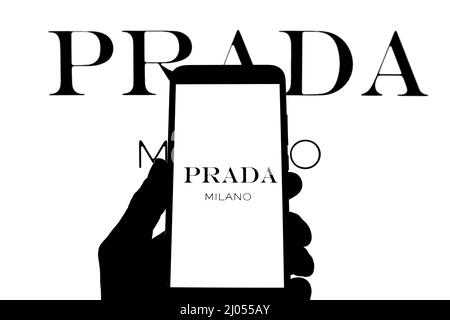 Prada Logo in Milan Fashion District Editorial Stock Photo - Image of  black, logo: 157973348