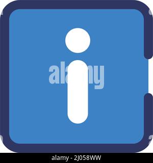 Information box icon. Navigation and guides. Editable vector. Stock Vector
