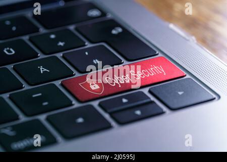 Computer key - Cyber security Stock Photo