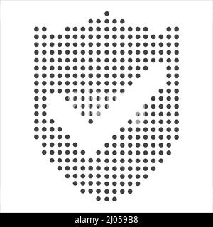 Shield, guard icon. Filled flat sign. Vector stock illustration. Stock Vector