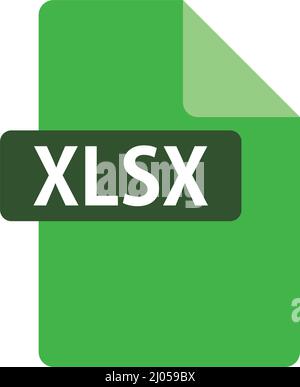 XLSX file icon. File format extensions icon. Editable vector. Stock Vector