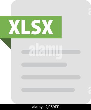 Modern XLSX file icon. File format. Extensions. Editable vector. Stock Vector