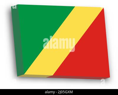 Republic Of The Congo Flag 3D Icon. National Flag of the Republic Of ...