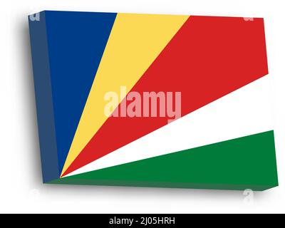 3D vector flag of Seychelles Stock Vector