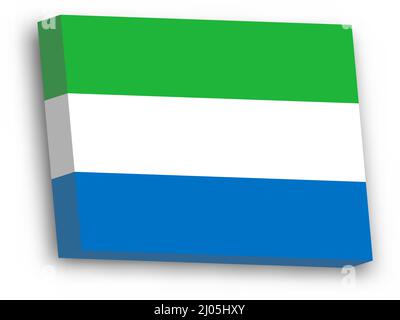 3D vector flag of Sierra Leone Stock Vector