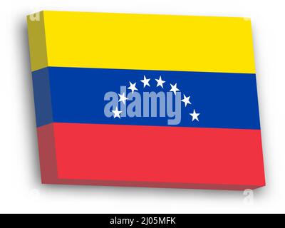 3D vector flag of Venezuela Stock Vector