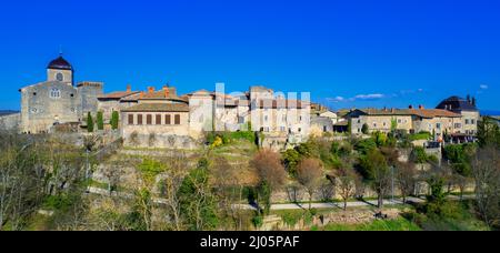 Panoramic view of Perouges, one of the most beautiful villages in ...