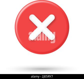 Realistic check mark green 3d icon. Right checkmark button isolated on white background. Vector illustration Stock Vector