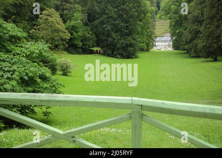 View from the Temple of Friendship in the Fürstenlager, Bensheim, Hesse, Germany Stock Photo