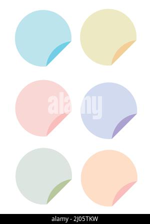 Goodnotes Stickers Vector Circle Paper Element In Memphis Style Stock Vector Image Art Alamy