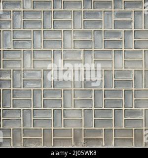 Wall from glass blocks in characteristic pattern Stock Photo