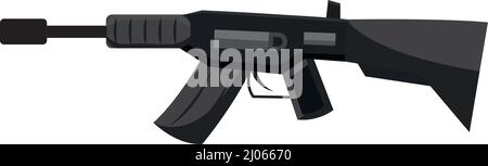 Isolated assault rifle icon flat design Vector Stock Vector