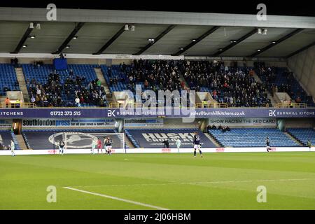 London, UK. 16th Mar, 2022. The travelling Huddersfield Town supporters. in London, United Kingdom on 3/16/2022. (Photo by Carlton Myrie/News Images/Sipa USA) Credit: Sipa USA/Alamy Live News Stock Photo