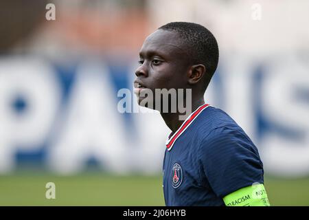 Saint Germain En Laye, France. 16th Mar, 2022. Moutanabi Bodiang of PSG during the UEFA Youth League (U19), Quarter-finals football match between Paris Saint-Germain (PSG) and RB Salzburg (FC) on March 16, 2022 at Georges Lefevre stadium in Saint-Germain-en-Laye, France - Credit: Victor Joly/Alamy Live News Stock Photo