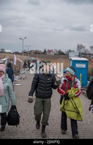 Ukrainian refugees in Medykap, Poland Stock Photo