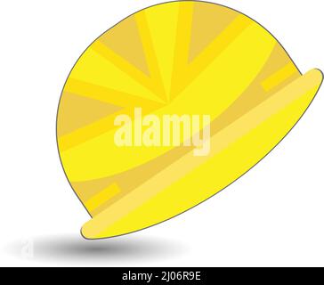 Hard hat used in construction industry, vector on white background Stock Vector