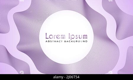 Audio Spectrum Visual, Abstract Wave Line Background Design Template. Shiny Very Peri Color Stock Vector