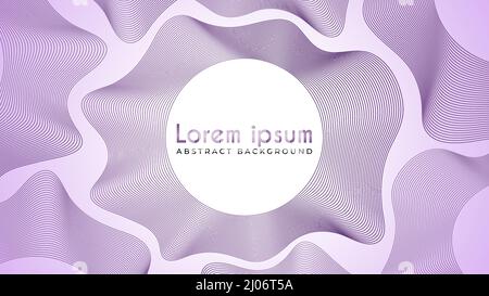 Audio Spectrum Visual, Abstract Wave Line Background Design Template. Shiny Very Peri Color Stock Vector