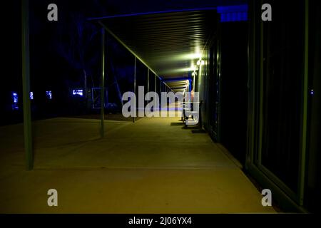 Mining Camp Accommodation in the Outback Stock Photo