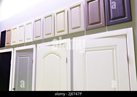 Furniture panels and doors in the hardware store Stock Photo