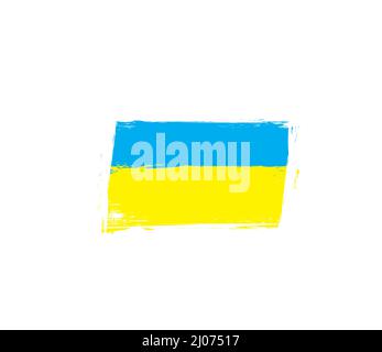 flag of ukraine - grunge background Stock Vector