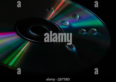 cd with water drops Stock Photo