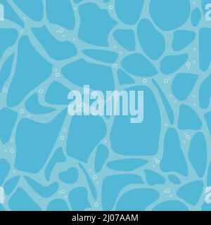 Seamless pattern with water surface. Flat vector illustration for t-shirt prints, posters and other uses. Stock Vector