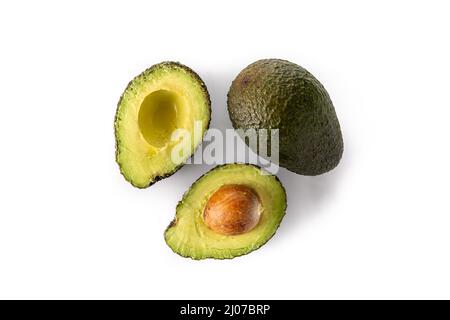 Fresh avocado isolated on white background Stock Photo