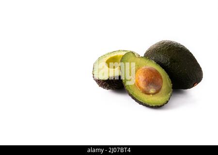 Fresh avocado isolated on white background Stock Photo