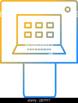 ATM gradient linear vector icon Stock Vector
