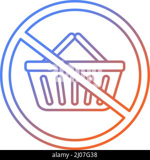 Buy less food products gradient linear vector icon Stock Vector