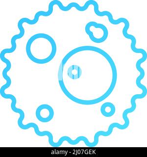 Plant cell gradient linear vector icon Stock Vector