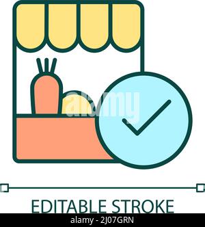 Food availability RGB color icon Stock Vector