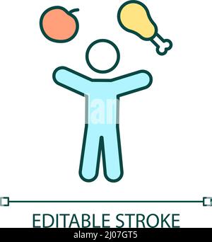 Access to food RGB color icon Stock Vector