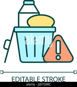 Food waste RGB color icon Stock Vector