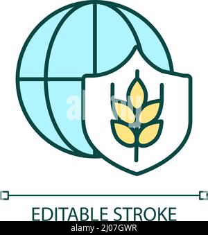 Global food security RGB color icon Stock Vector