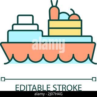 Food distribution RGB color icon Stock Vector