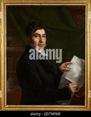 Portrait of Jean-François Champollion (1790-1832). Museum: MUSEE CHAMPOLLION. Author: VICTORINE ANGELIQUE AMELIE RUMILLY. Stock Photo