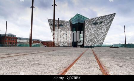 Titanic dry dock at Titanic experience Belfast Stock Photo