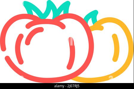 tomatoes of various colors icon color illustration Stock Vector Image ...